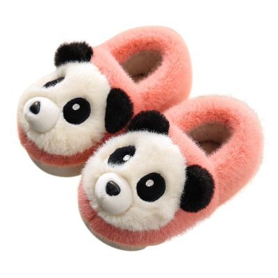 Toddler Slippers Boys Girls Cute Cartoon Slippers Warm Plush Slippers Toddler Home Slipper Lightweight Home Shoes (Watermelon Red, 24)