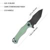 KUBEY KU230E Fixed Blade Knife with Kydex Sheath 4.41" Tanto Blade and G10 Handle for Outdoor Survival and Everyday Carry view 2