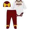 Gerber NFL Baby Girls' 3Pc Bodysuit, Footed Pant, & Cap Set, Washington Commenders, 0-3 Months view 1