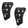 Deekin 4 Pieces 4 Wheel Baseball Umpire Clicker Black Indicator Gear Practical Baseball Counter Clicker for Scorekeeper Recording Outs Innings Balls Softball Referee Equipment (Black White)