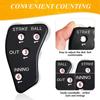 Deekin 4 Pieces 4 Wheel Baseball Umpire Clicker Black Indicator Gear Practical Baseball Counter Clicker for Scorekeeper Recording Outs Innings Balls Softball Referee Equipment (Black White) view 4