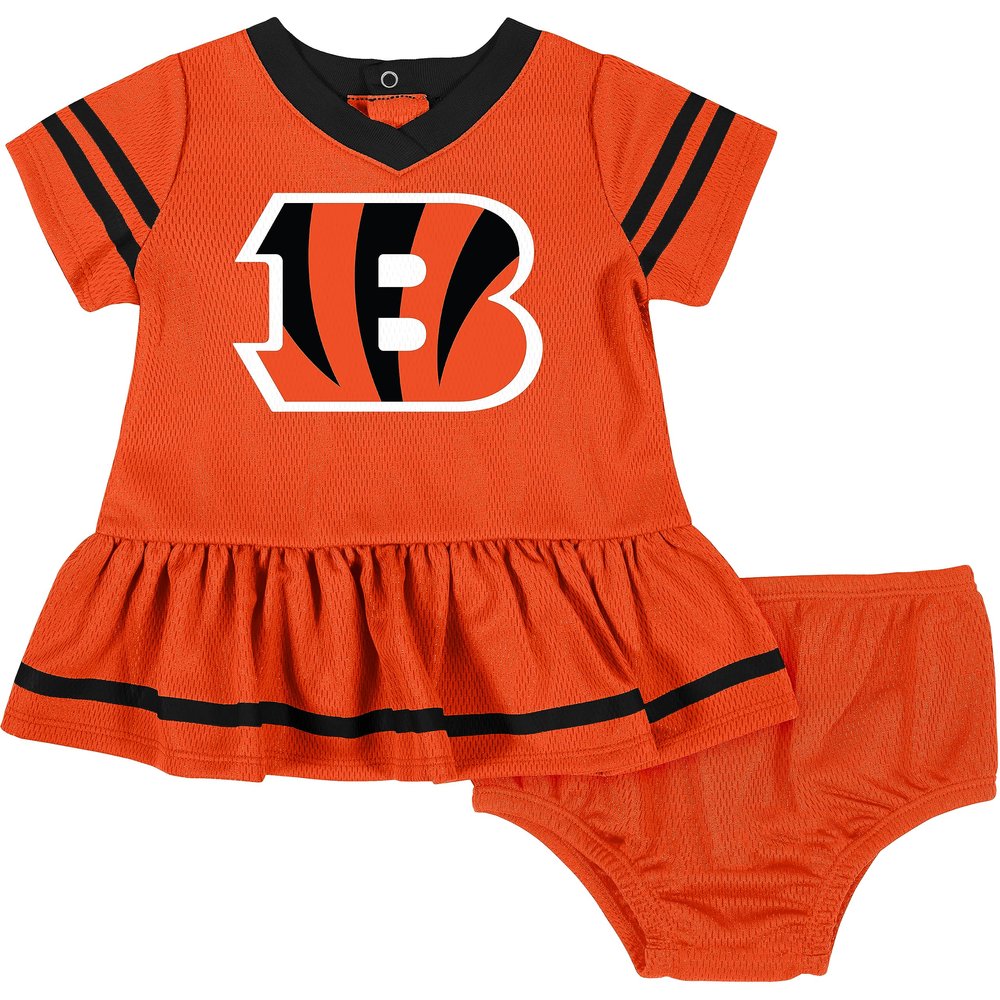 NFL Baby Girls' Dress & Diaper Cover, Cincinnati Bengals, 18 Months