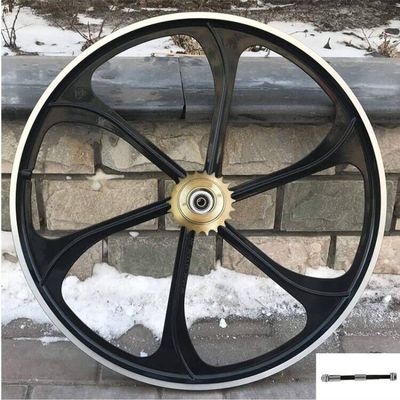 Aluminum Alloy 26 inch Bicycle Rear Mag Wheel 135mm Width & 22T Flywheel, Aluminum Alloy Rear Rim, Gas Motorized Bicycle