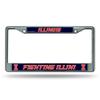 Rico Industries NCAA Illinois Fighting Illini 12" x 6" Chrome Frame with Decal Inserts - Car/Truck/SUV Automobile Accessory view 1