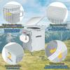 XL Portable Toilet for Adults Extra Large, 15.4"H Foldable Camping Toilet with Detachable Phone Shelf and Toilet Paper Holder, Waterproof Porta Potty with Lid for Camping, Long Road Trips, Car, Gray view 2