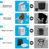 XL Portable Toilet for Adults Extra Large, 15.4"H Foldable Camping Toilet with Detachable Phone Shelf and Toilet Paper Holder, Waterproof Porta Potty with Lid for Camping, Long Road Trips, Car, Gray view 4
