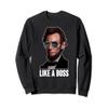 Funny Cool Abraham Lincoln President Wearing Sunglasses Sweatshirt view 1