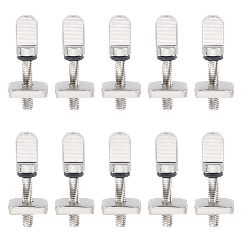 DICOSMETIC 10Pcs Surfboard Fin Screws No Tool Stainless Steel Fin Screw Thumb Fin Screw Surfing Accessories for Surfboard Surf Longboard Paddleboar