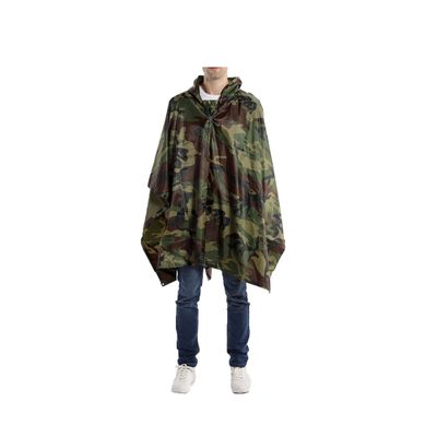 Legou McIntosh Cape Adult One Piece McIntosh Hiking Outdoor Cycling Rain Poncho Army green camouflage one size