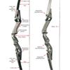 ZSHJGJR 17"/19"/21" ILF Recurve Bow Riser Aluminum CNC Milling Bow Riser Archery American Hunting Bow Handle Right Handed for Archery Bow Hunting Targeting (19 inch, Ghost) view 4