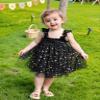 AGQT Baby Girls Tutu Dress Sleeveless Toddler Infant Tulle Tutu Dresses Birthday Party Layered Lace Mini Layers Dress Black-Sequin Spark Size 4-5T view 3