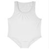 renvena Men's Glossy Stretchy Bodysuit Sleeveless U Neck Skinny Jumpsuit Wrestling Singlet Swimwear White X-Large view 3