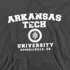 Arkansas Tech University Official Circle Logo Unisex Adult Pull-Over Hoodie, Arkansas Tech University, Charcoal, X-Large view 2