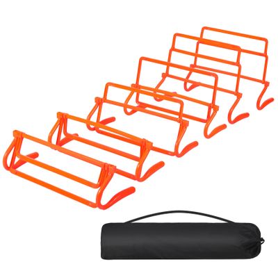 Lineslife Adjustable Agility Hurdles,4 Height Speed Training Hurdles, Portable Speed Training Equipment with Carry Bag for for Athletes,Kids,Soccer,Basketball