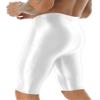Daenrui Men Oil Silk Gym Yoga Sport Biker Shorts Short Leggings Tight Athletic Compression Shorts White Medium view 2