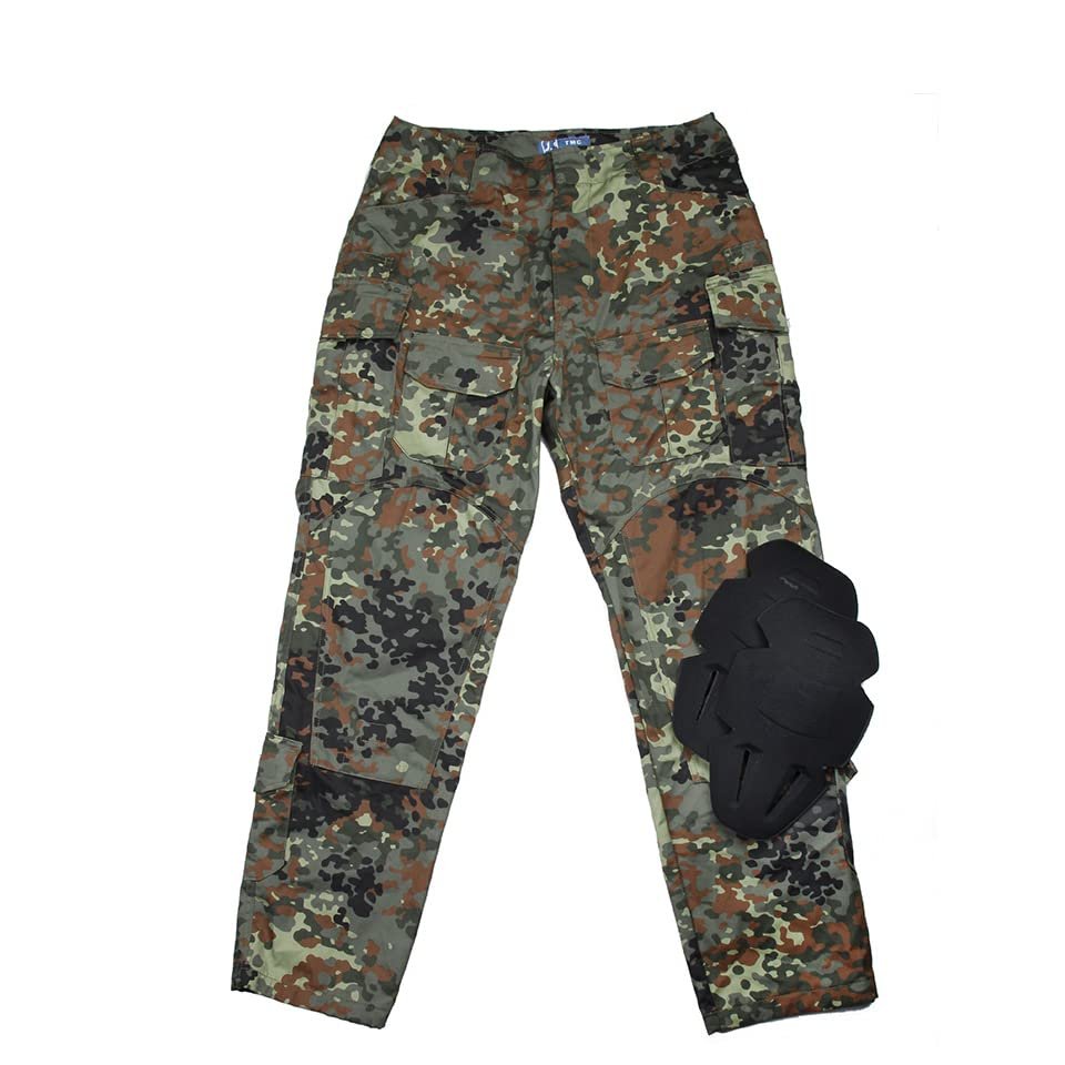 Covatyk Outdoor Tactical Pants Durable Combat Trousers Camouflage Hunting Combat Work Pants with Pockets Knee Pad for Men,M