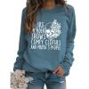 BOFUPAGO I Like Murder Shows Comfy Clothes and Maybe 3 People Sweatshirt for Women Crewneck Sweatshirts Long Sleeve Tops Blue view 1