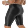 Daenrui Men Oil Silk Gym Yoga Sport Biker Shorts Short Leggings Tight Athletic Compression Shorts Black Large view 4