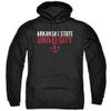 Arkansas State University Official Stacked Unisex Adult Pull-Over Hoodie, Arkansas State University, Black, Small view 2