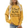 BOFUPAGO I Can't My Kids Have Practice A Game Or Something Sweatshirt for Women Long Sleeve Pullovers Tops for Mom Gifts Yellow view 1