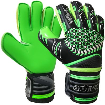 Adhawk Goalkeeper Gloves - Premium Quality Latex Palm with Finger Spine Protection & Double Layer Wristband - Premium Designed Goalie Gloves for Kids, Youth and Adult