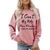 BOFUPAGO I Can't My Kids Have Practice A Game Or Something Sweatshirt for Women Long Sleeve Pullovers Tops for Mom Gifts Rose Pink view 1