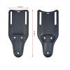 Hdlsina Mid Ride Belt Loop Adapter Mid Ride Hanger with Duty Receiver Mount and Tactical Leg Strap Thigh Belt for Duty Holsters and Accessories (Black) view 4