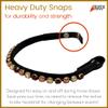 BlazingPaws Radiana Snap-On Luxury Bling Crystal Leather Browband for Horse Bridles (16 Inches, Black Snap-On, Solitaire Crimson) view 2