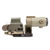 558+5X Sight Combo 558 Green/Red Dot Holographic Sight Scope + 5X Magnifying Glass, Quick Release Holographic Rollover Multiplier, for 20mm Rail Mount(Tan) view 1