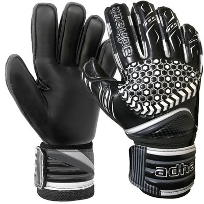 Adhawk Goalkeeper Gloves - Premium Quality Latex Palm with Finger Spine Protection & Double Layer Wristband - Premium Designed Goalie Gloves for Kids, Youth and Adult