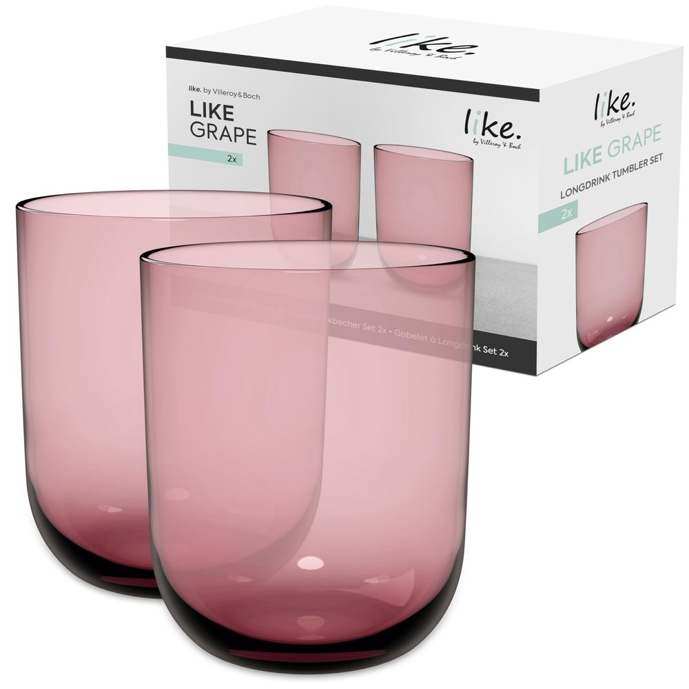 Villeroy & Boch Like Grape Highball/Tumbler Pair