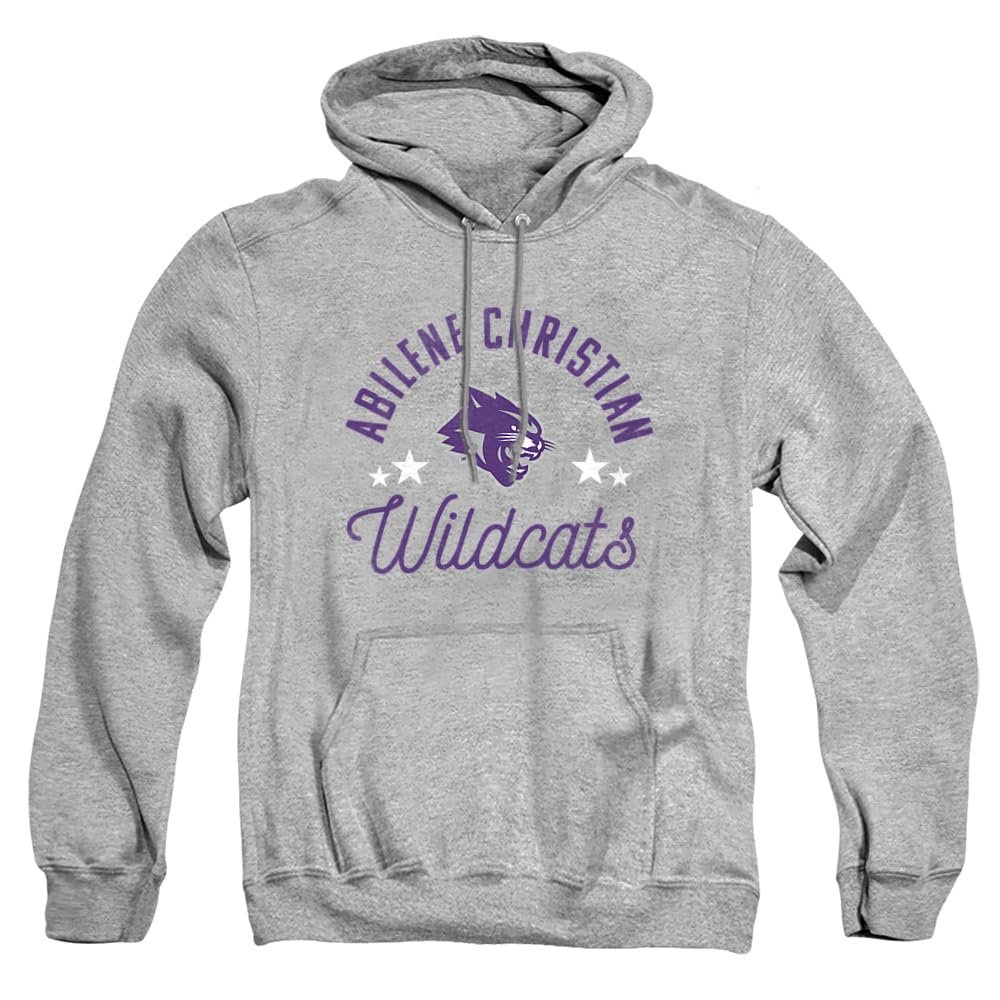 Abilene Christian University Official Wildcats Unisex Adult Pull-Over Hoodie, Abilene Christian Wildcats, Athletic Heather, Medium