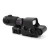 HATSEN 558+5X Sight Combo 558 Green/Red Dot Holographic Sight Scope + 5X Magnifying Glass, Quick Release Holographic Rollover Multiplier, for 20mm Rail Mount(Black) view 1