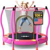 Happin 55'' Toddler Trampoline Indoor & Outdoor, Classic 5FT Recreational Kids Trampoline Indoor Ages 1-8, Safety Trampolines for Kids with Safety Enclosure Net, Toddler Gift for Boys & Girls view 1