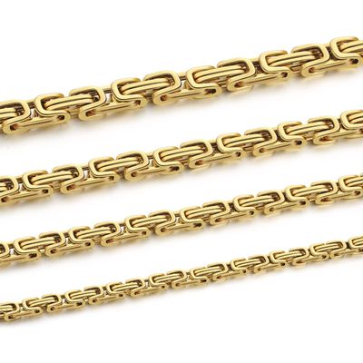 KDFISTEEL Width 4mm/5mm/6mm/8mm, Length 18-30 Inches Men's Stainless Steel Byzantine Chain Necklace