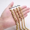 KDFISTEEL Width 4mm/5mm/6mm/8mm, Length 18-30 Inches Men's Stainless Steel Byzantine Chain Necklace view 4