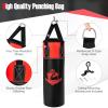 GYMAX Punching Bag for Kids, Pre Filled Kids Punching Bag with Boxing Gloves, Hand Wraps & Carry Bag, Hanging Heavy Punching Bag for Kids MMA Kick Boxing Muay Thai Taekwondo Karate Workout view 4
