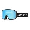 Zipline KLIK Ski Goggles - No Fog Magnetic Lenses, Double Cylindrical Polycarbonate, Adjustable Vent, Magnetic Lens System - Preferred by Pros (Black Frame - Ice Blue - Gray Lens, Black Frame) view 1