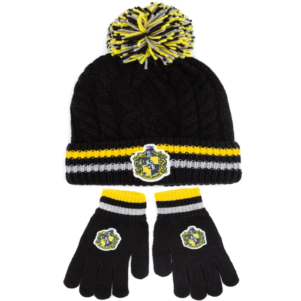 Harry Potter Hat And Gloves Set Kids House Options Knitted Beanie