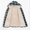 ZENTHACE Womens Hooded Sherpa Lined Flannel Jacket with Hand Pockets Coat view 3
