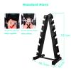 BELUND Dumbbell Rack, Weight Rack for Dumbbells Compact A-Frame Home Gym Space Saver (150/480/570/800 LBS Weight Capacity (Stand Only) (Size : 6tiers) view 2