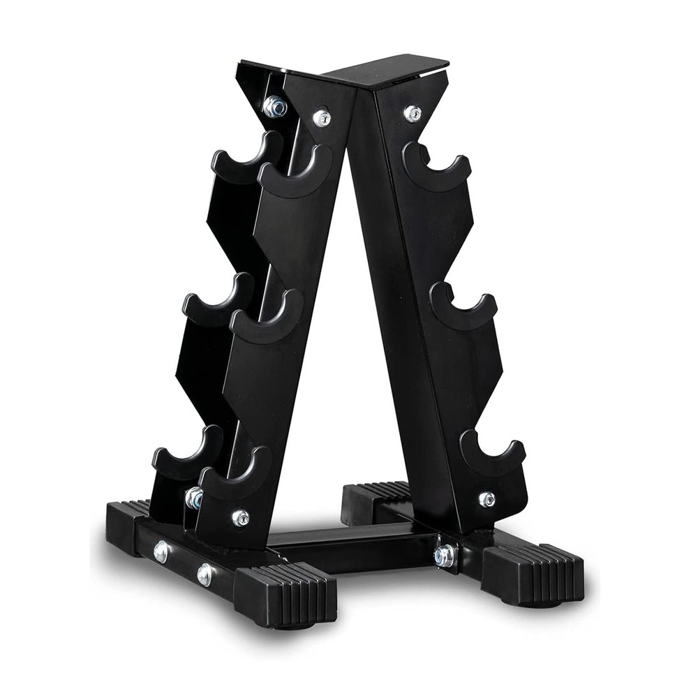 BELUND Dumbbell Rack, Weight Rack for Dumbbells Compact A-Frame Home Gym Space Saver (150/480/570/800 LBS Weight Capacity (Stand Only) (Size : 3tiers)