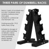 BELUND Dumbbell Rack, Weight Rack for Dumbbells Compact A-Frame Home Gym Space Saver (150/480/570/800 LBS Weight Capacity (Stand Only) (Size : 3tiers) view 4