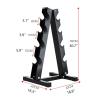 BELUND Dumbbell Rack, Weight Rack for Dumbbells Compact A-Frame Home Gym Space Saver (150/480/570/800 LBS Weight Capacity (Stand Only) (Size : 4tiers) view 2