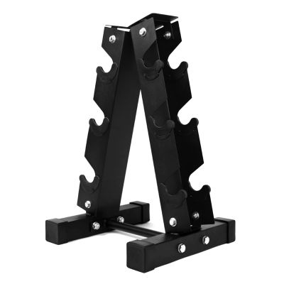 BELUND Dumbbell Rack, A-Frame Weight Rack for Dumbbells, 3-Tier Solid Steel Holder for Home Gym Organization, Bearing Capacity 150 LBS, Stand Only