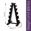 BELUND Dumbbell Rack Holder, A-Frame Dumbbell Storage Racks 3/4/5Tier, Free Weights Dumbbells Set for Home Gym Exercise, Weight Tower for Dumbbell (Size : 5tiers) view 2