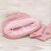 Paw Patrol Hat And Gloves Kids Girls Pink Knitted Winter Beanie view 4