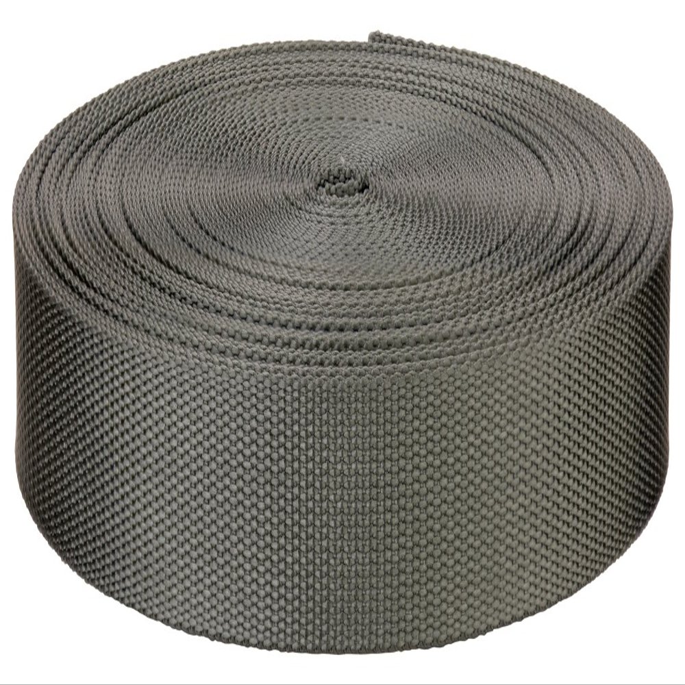 Country Brook Design 1 Inch Grey Lite Weight Nylon Webbing Closeout, 100 Yards