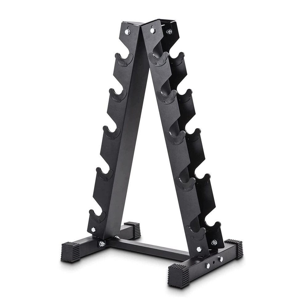 BELUND Dumbbell Rack, Weight Rack for Dumbbells Compact A-Frame Home Gym Space Saver (150/480/570/800 LBS Weight Capacity (Stand Only) (Size : 5tiers)