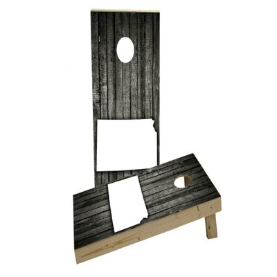 Wood Slat (Kansas) Theme Custom Cornhole Board Game Set